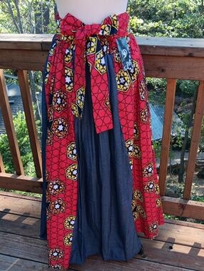 NWT GM Fashion USA Panneled Skirt. African Inspired.